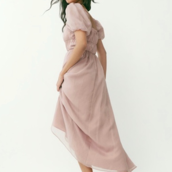 NWT Reformation Mayme Dress in Soft Pink Size 8 - Picture 4 of 17